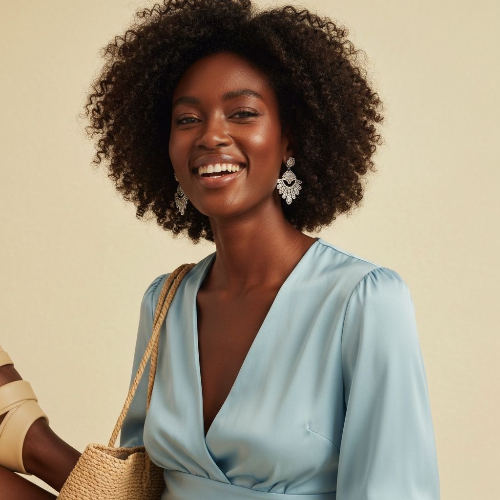 Blue Silk Reverie: Soft luxury that moves with you.